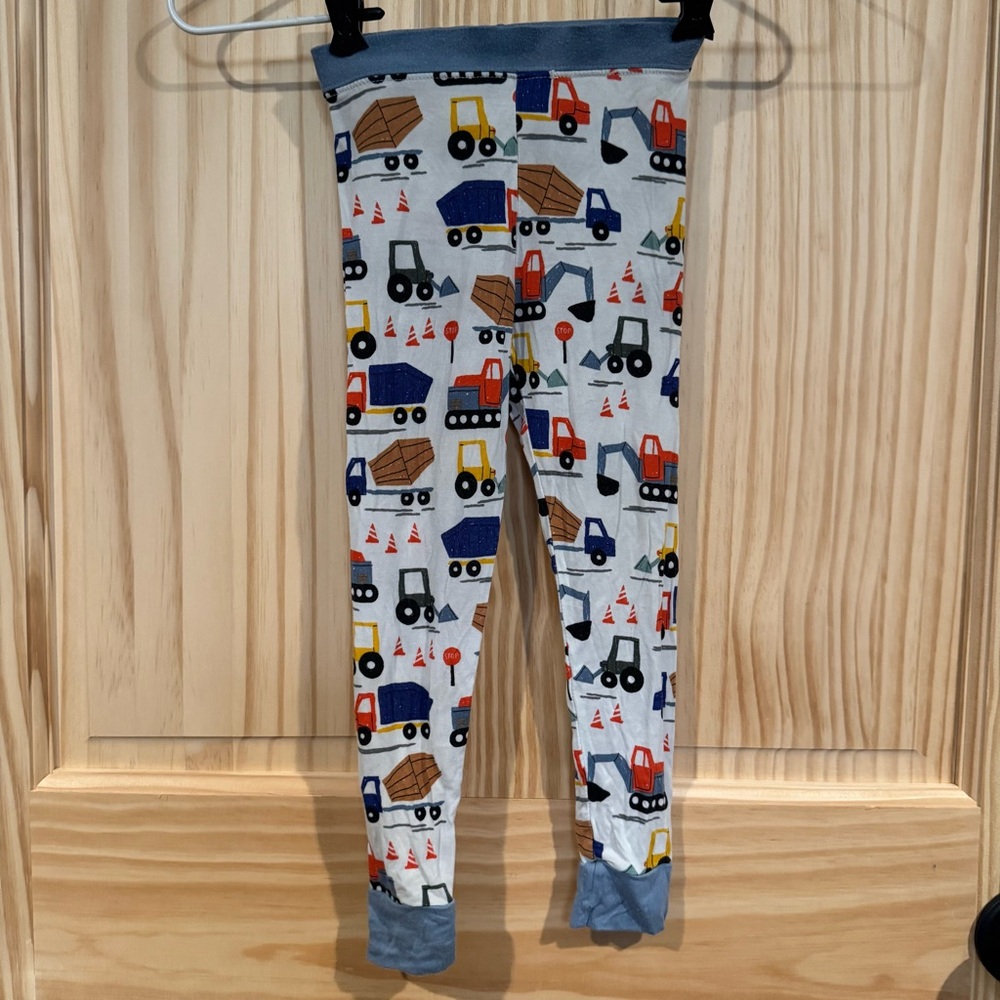 Little Sleepies Construction Truck Bamboo Pajama Pants‎ Blue Toddler 2T Lunaluxe